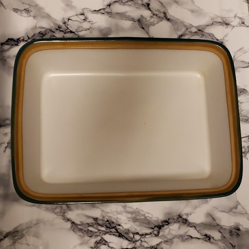 Vintage Denby Stoneware Greenwheat Oven Dish with cover and handle - Picture 5 of 11